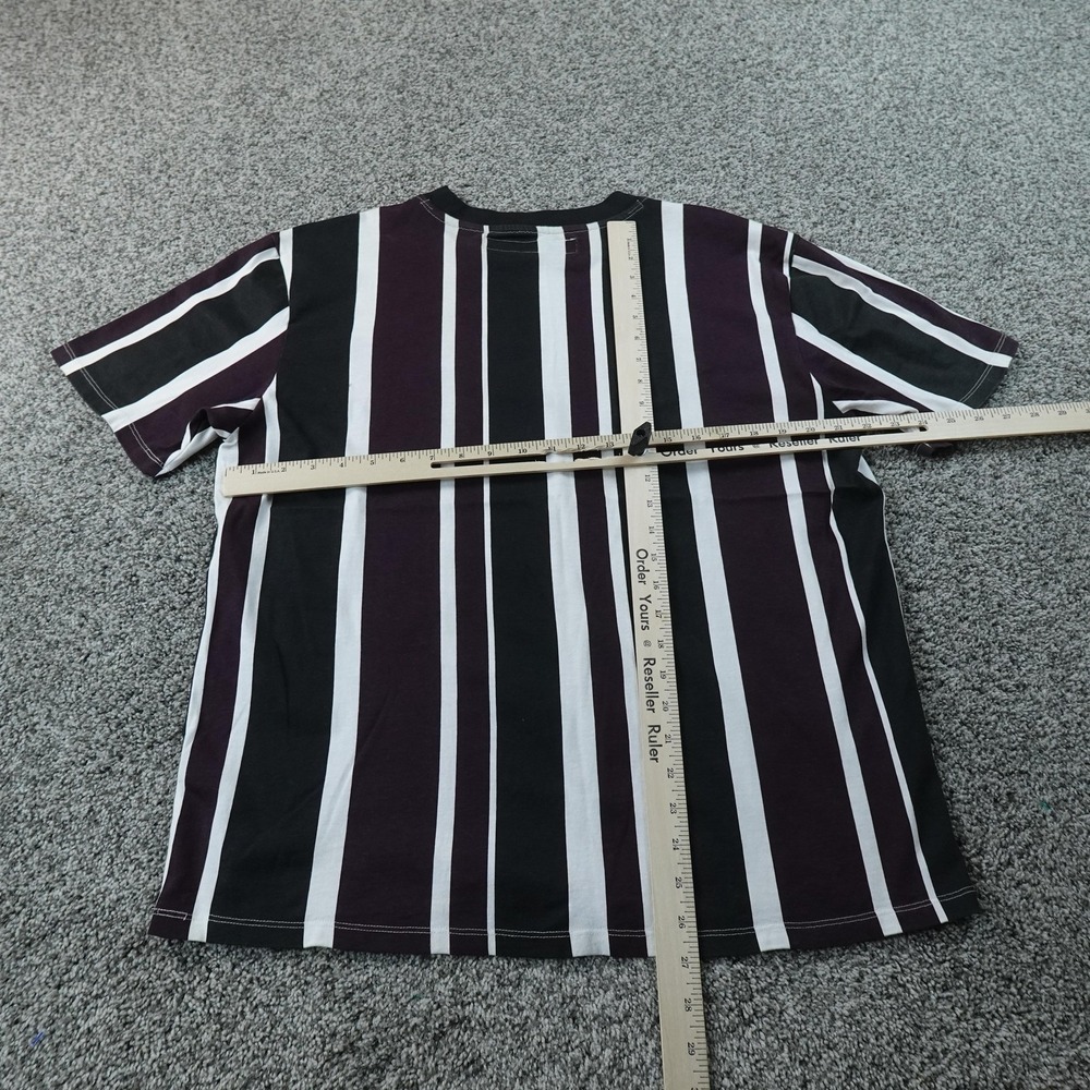 Guess‎ Shirt Mens M Multicolor Stripe Triangle Logo Graphic Tee T-Shirt Casual - Picture 4 of 8